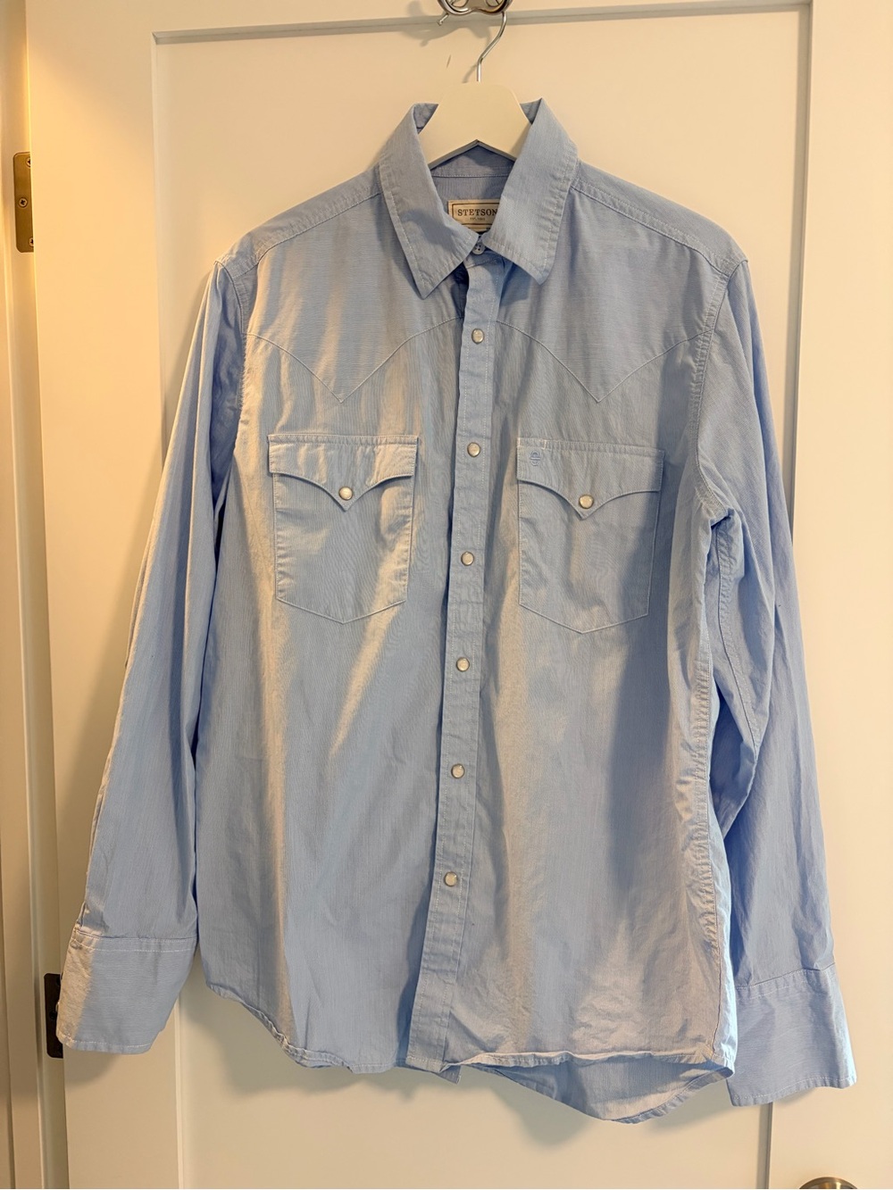 Stetson Light Blue Western Snap-Front Shirt